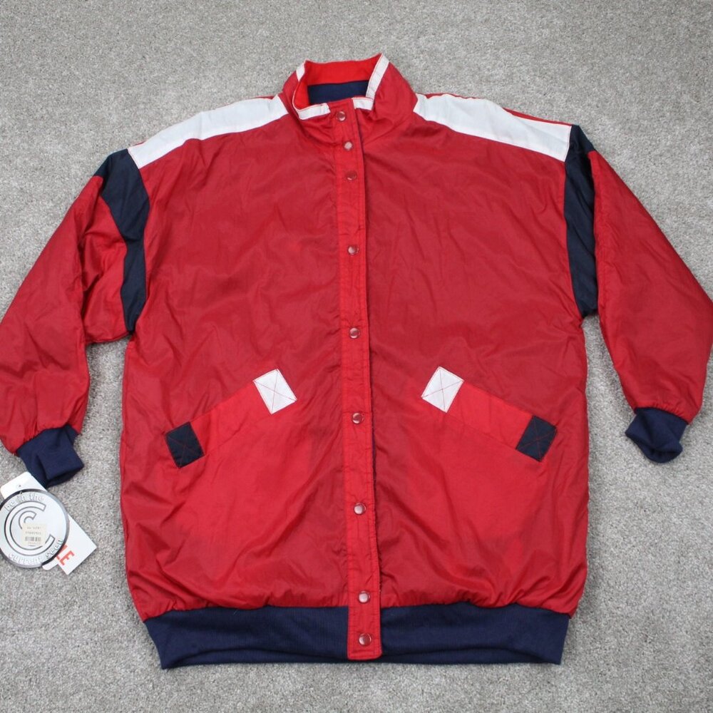 VTG Current Seen Jacket NWT Womens OSFA Red/White/Blue Reversible Lightweight